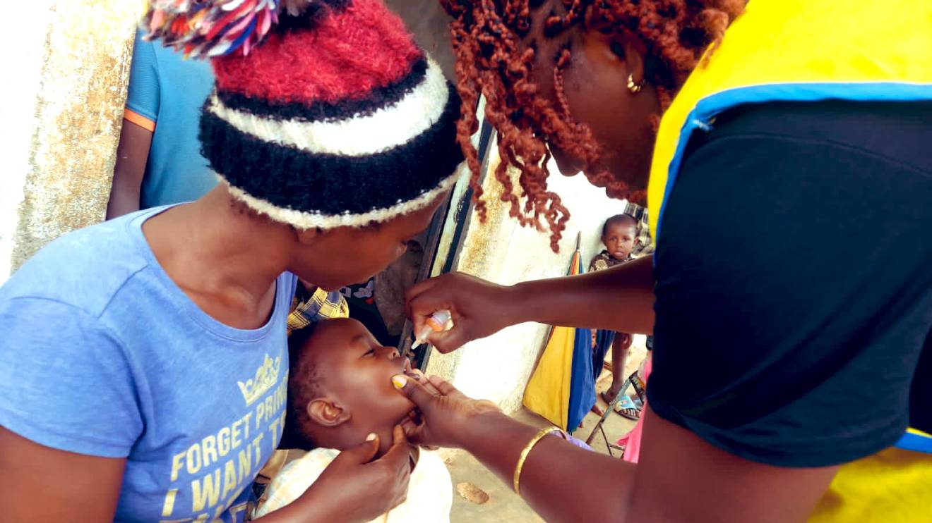 A child receiving polio vaccine. PHOTO/COURTESY